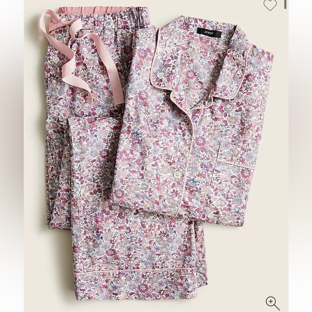J. Crew cotton poplin long sleeve Pajama Set